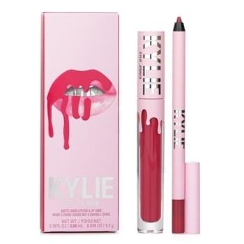 OJAM Online Shopping - Kylie By Kylie Jenner Matte Lip Kit: Matte Liquid Lipstick 3ml + Lip Liner 1.1g - # 401 Victoria 2pcs Make Up