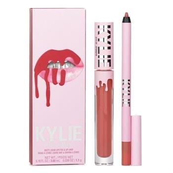 OJAM Online Shopping - Kylie By Kylie Jenner Matte Lip Kit: Matte Liquid Lipstick 3ml + Lip Liner 1.1g - # 801 Queen 2pcs Make Up