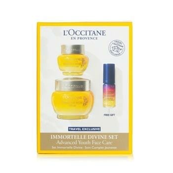 OJAM Online Shopping - L'Occitane Immortelle Divine Set: Cream 50ml + Eye Balm 15ml + Overnight Reset Oil-In-Serum 5ml 3pcs Skincare