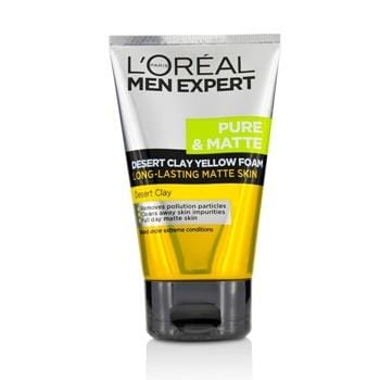 OJAM Online Shopping - L'Oreal Men Expert Pure & Matte Desert Clay Yellow Foam 100ml/3.3oz Men's Skincare
