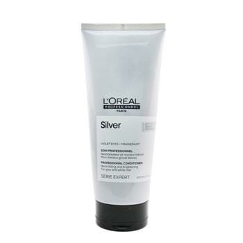 OJAM Online Shopping - L'Oreal Professionnel Serie Expert - Silver Violet Dyes + Magnesium Neutralising and Brightening Conditioner (For Grey and White Hair) 200ml/6.7oz Hair Care