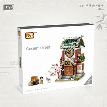 OJAM Online Shopping - Loz LOZ Ancient China Street Series - Guild Building Bricks Set 22 x 19 x 5 cm Toys