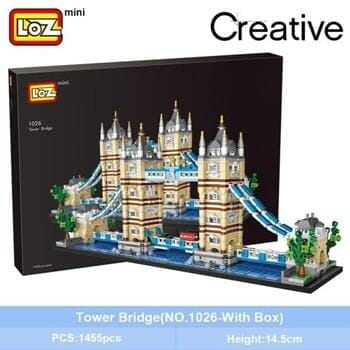 OJAM Online Shopping - Loz LOZ Architecture Series - London Bridge Building Bricks Set 42 x 30 x 5 cm Toys