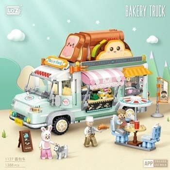 OJAM Online Shopping - Loz LOZ Creator - Bread Van Building Bricks Set 40 x 28 x 5cm Toys