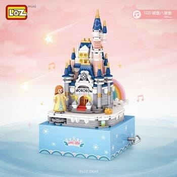 OJAM Online Shopping - Loz LOZ Creator - Princess Castle Rotating Music Box Building Bricks Set 19 x 26 x 8 cm Toys