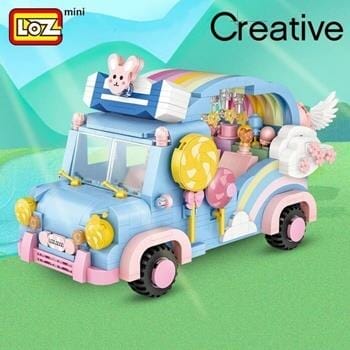 OJAM Online Shopping - Loz LOZ Creator - Rainbow Car Building Bricks Set 20 x 15 x 8cm Toys