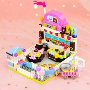 OJAM Online Shopping - Loz LOZ Dream Amusement Park Series - Bumper Car Building Bricks Set 13.5 x 18 x 8cm Toys