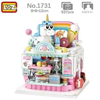 OJAM Online Shopping - Loz LOZ Dream Amusement Park Series -  Cake Shop Building Bricks Set 14x18x8cm Toys