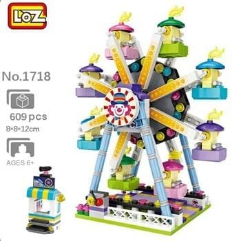 OJAM Online Shopping - Loz LOZ Dream Amusement Park Series - Ferris wheel Building Bricks Set 22 x 18.5 x 4.5 Toys