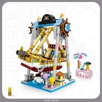 OJAM Online Shopping - Loz LOZ Dream Amusement Park Series - Pirate Ship Building Bricks Set 13.5 x 18 x 8 c Toys