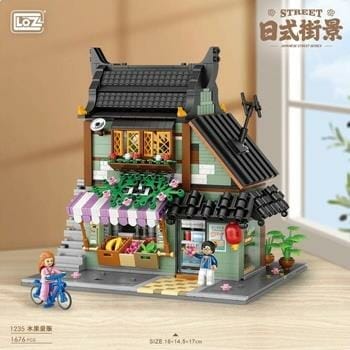 OJAM Online Shopping - Loz LOZ Ideas Mini Block - Fruit Shop Building Bricks Set 31 x 23 x 9 cm Toys