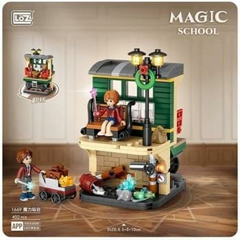 OJAM Online Shopping - Loz LOZ Magic Academy Street Series - Magic Platform Building Bricks Set 16.5x12.5x8cm Toys