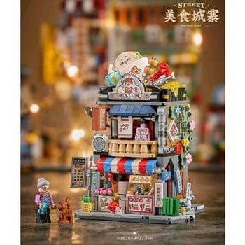 OJAM Online Shopping - Loz LOZ Mini Block - Granny's Snack Bar Building Bricks Set 20 x 15 x 8cm Toys