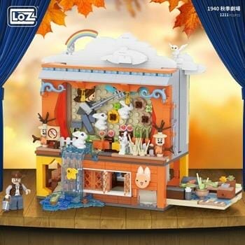 OJAM Online Shopping - Loz LOZ Mini Block - The Rabbit Peter Theater Building Bricks Set 31 x 23 x 9 cm Toys