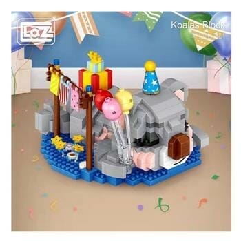 OJAM Online Shopping - Loz LOZ Mini Blocks - Birthday Koala Building Bricks Set 11 x 11 x 11cm Toys