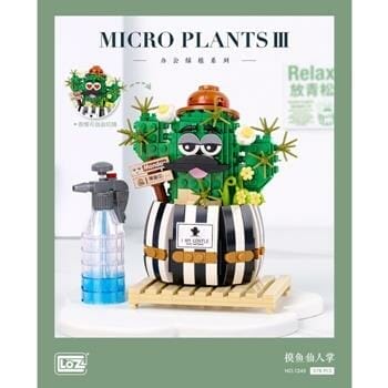 OJAM Online Shopping - Loz LOZ Mini Blocks - Cactus Building Bricks Set 11 x 6.5 x 24cm Toys