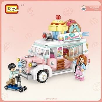 OJAM Online Shopping - Loz LOZ Mini Blocks - Dessert Cart Building Bricks Set 14 x 18 x 8 cm Toys