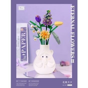 OJAM Online Shopping - Loz LOZ Mini Blocks - Eternal Flower II Purple Boquet Building Bricks Set 10 x 6 x 22 cm Toys