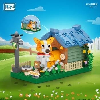 OJAM Online Shopping - Loz LOZ Mini Blocks Farm Series - Corgi Building Bricks Set 20 x 15 x 8cm Toys