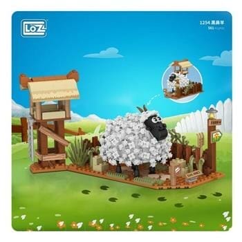 OJAM Online Shopping - Loz LOZ Mini Blocks Farm Series - Little Sheep Building Bricks Set 20 x 15 x 8cm Toys