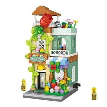 OJAM Online Shopping - Loz LOZ Mini Blocks - Flower Shop Building Bricks Set 20 x 17 x 5 cm Toys