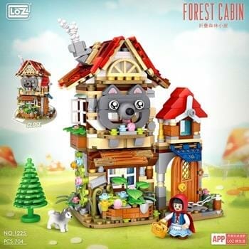 OJAM Online Shopping - Loz LOZ Mini Blocks - Forest Cabin Building Bricks Set 24 x 20.5 x 5cm Toys