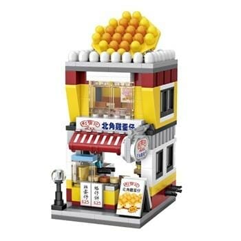 OJAM Online Shopping - Loz LOZ Mini Blocks - Hong Kong Style Egg Waffle Shop Building Bricks Set 20 x 17 x 5 cm Toys