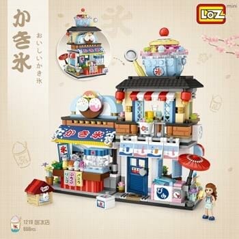 OJAM Online Shopping - Loz LOZ Mini Blocks - Japanese Shaved Ice Shop Building Bricks Set 15 x 20 x 8cm Toys