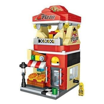 OJAM Online Shopping - Loz LOZ Mini Blocks - Pizza Shop Building Bricks Set 20 x 17 x 5 cm Toys