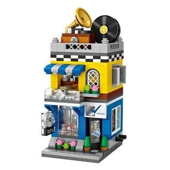 OJAM Online Shopping - Loz LOZ Mini Blocks - Record Store Building Bricks Set 20 x 17 x 5 cm Toys