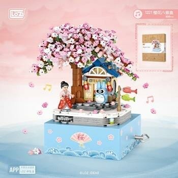 OJAM Online Shopping - Loz LOZ Mini Blocks - Sakura Music Box Building Bricks Set 23x27x56 cm Toys