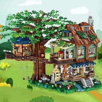 OJAM Online Shopping - Loz LOZ Mini Blocks - Tree House Building Bricks Set 41 x 28 x 11 cm Toys