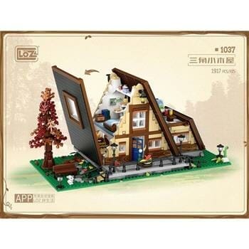 OJAM Online Shopping - Loz LOZ Mini Blocks - Triangle Cabin Building Bricks Set 40 x 28 x 9.5cm Toys