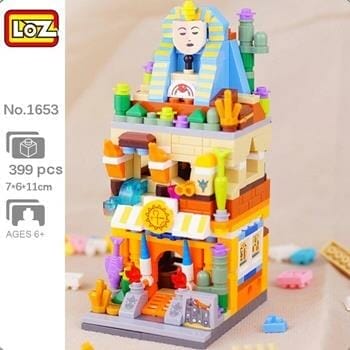 OJAM Online Shopping - Loz LOZ Street Series - Archaeological House Building Bricks Set 16.5x12.5x8cm Toys