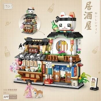 OJAM Online Shopping - Loz LOZ Street Series - Izakaya Building Bricks Set 15 x 20 x 8cm Toys