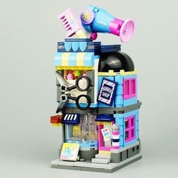 OJAM Online Shopping - Loz LOZ Street Series - Salon Building Bricks Set 19.5x16.5x4.5cm Toys