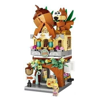 OJAM Online Shopping - Loz LOZ Street Series - Squirrel Nut Shop Building Bricks Set 19.5x16.5x4.5cm Toys