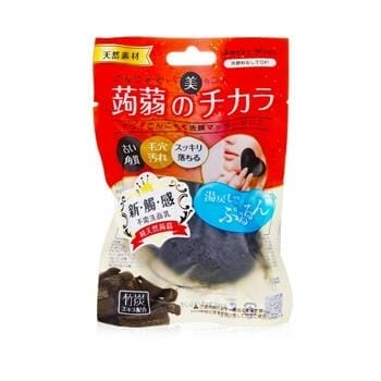 OJAM Online Shopping - Lucky Trendy Dry Konjac Face Wash & Massage Puff (Bamboo Charcoal) 1pc Skincare