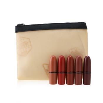 OJAM Online Shopping - MAC Travel Exclusive Mini Lipsticks Set (5x Mini Lipstick + 1 Bag) - #Bold 5pcs+1Bag Make Up