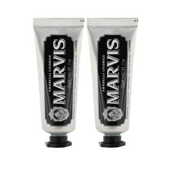 OJAM Online Shopping - Marvis Amarelli Licorice Toothpaste Duo Pack (Travel Size) 2x25ml/1.3oz Skincare