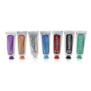 OJAM Online Shopping - Marvis Marvis Toothpaste Set - Flavour Collection: 7x Mini Toothpaste 25ml (Whitening
