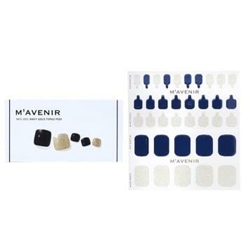 OJAM Online Shopping - Mavenir Nail Sticker (Blue) - # Navy Gold Topaz Pedi 36pcs Make Up