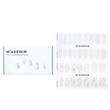 OJAM Online Shopping - Mavenir Nail Sticker (White) - # Silver Wedding Ring Nail 32pcs Make Up