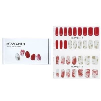 OJAM Online Shopping - Mavenir Nail Sticker (Red) - # Vino Splash Nail 32pcs Make Up