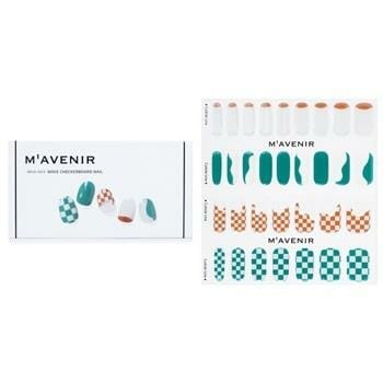 OJAM Online Shopping - Mavenir Nail Sticker (Patterned) - # Wave Checkerboard Nail 32pcs Make Up