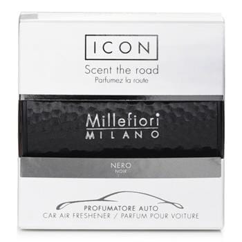 OJAM Online Shopping - Millefiori Icon Metal Black Car Air Freshener - Nero 1pc Home Scent