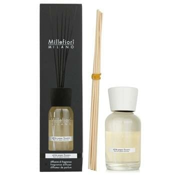 OJAM Online Shopping - Millefiori Natural Fragrance Diffuser - White Paper Flowers 500ml/16.9oz Home Scent