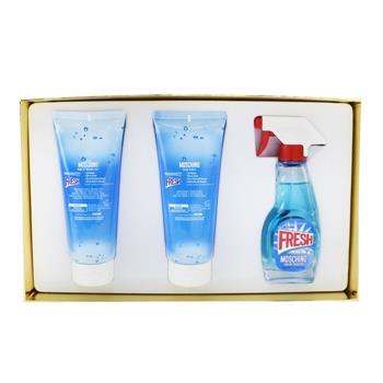 OJAM Online Shopping - Moschino Fresh Couture Coffret: Eau De Toilette Spray 50ml/1.7oz + Body Lotion 100ml/3.4oz + Bath & Shower 100ml/3.4oz 3pcs Ladies Fragrance