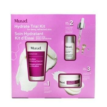 OJAM Online Shopping - Murad Hydrate Trial Kit: AHA/BHA Exfoliating Cleanser - 60ml/2oz + Multi-Vitamin Infusion Oil - 10ml/0.33oz + Hydro-Dynamic Ultimate Moisture - 15ml/0.5oz 3pcs Skincare