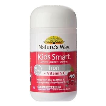 OJAM Online Shopping - NATURE'S WAY Kids Smart Iron And Vitamin C Chewable 50 capsules Supplements